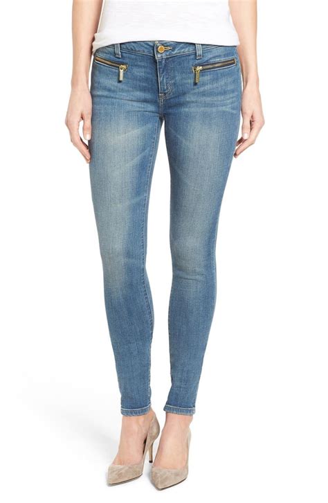 michael michael kors zip-pocket stretch-twill skinny jeans|MICHAEL Michael Kors Skinny jeans for Women .